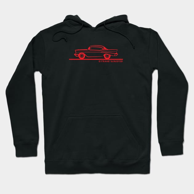 1957 Chevrolet Hardtop Coupe Hoodie by PauHanaDesign